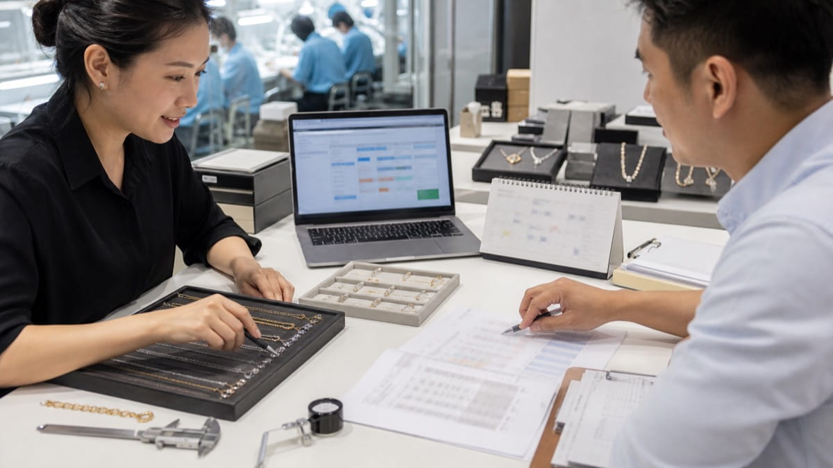 Confirming jewelry production MOQ lead times and written terms